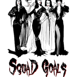 Horror Greeting Card - Squad Goals Goth Queens