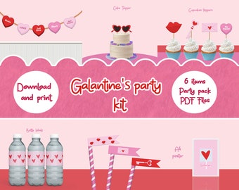 Galantines/Valentines party kit