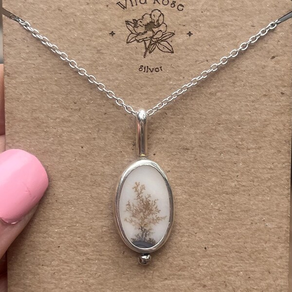 Tree of Life Dendritic Agate with .925 Handcrafted Sterling Silver