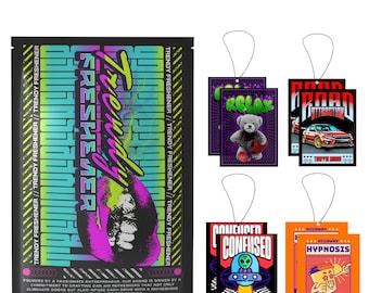 Cool unique Car Air Fresheners 8 Pack, night sky, new car, black ice, cotton candy scents, car enthusiasts gift, car trucks accessories