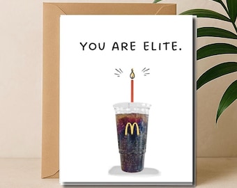 Carte d'anniversaire McDonald's Coke !