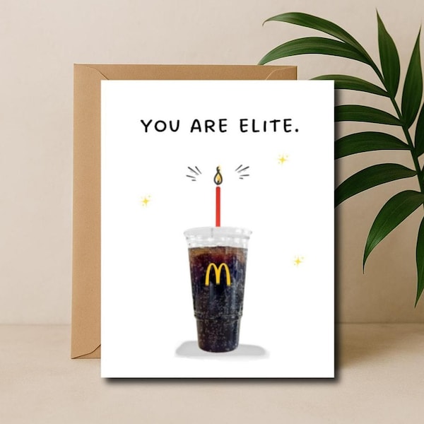 McDonald's Fountain Soda Birthday Card!