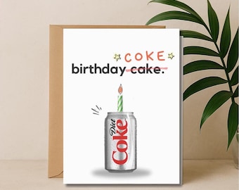 Carte d'anniversaire Coca light !