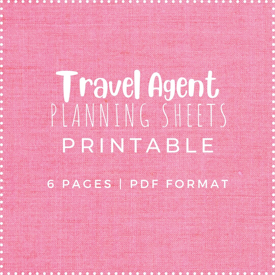 Travel Agent Worksheet.pdf Travel Agent Client Planner: WDW Vacation Worksheet (PDF Download) - Etsy