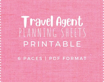Travel Agent WDW Client Sheets and Planning Printable | 6 PAGES | Orlando Theme Park Vacation Worksheet Download
