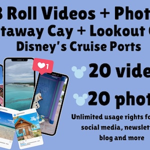 DCL Castaway Cay and Lookout Cay B Roll Videos and Photos for TikTok Instagram YouTube Travel Agent Content Creator Media