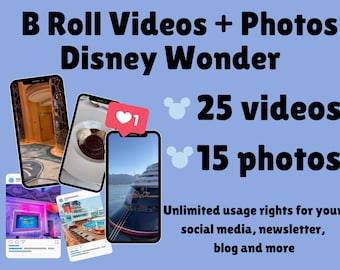 DCL Wonder Cruise Ship B Roll Videos and Photos for TikTok Instagram YouTube Travel Agent Content Creator Media