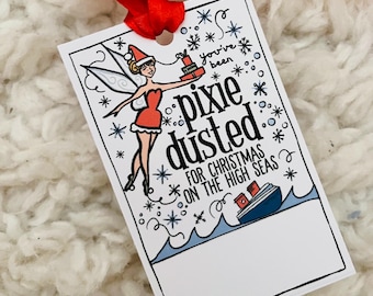 Pixie Dust Gift Tags - Christmas Disney Cruise Gift You&#39;ve Been Pixie Dusted for Christmas Printable Fill-In Gift Tags
