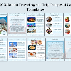 Travel Agent WDW Orlando Theme Park Vacation Trip Proposal Canva Templates Editable Downloads image 2