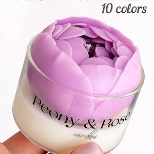 Peony Candle in Glass for Home Decor & Gifting