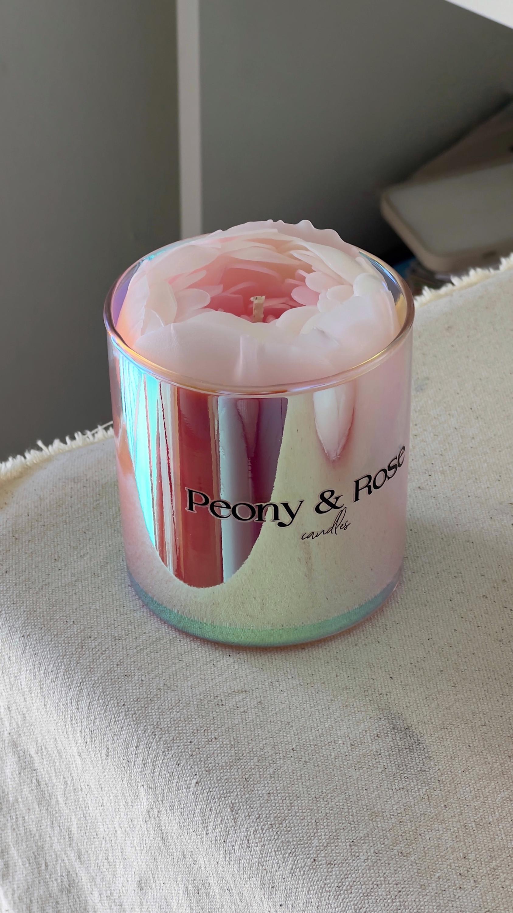 Candela Profumata In Cera Di Soia 255g - Stile Vintage Con Note Di Rosa, Vaniglia, Peonia E Fico Verde - Confezione Regalo