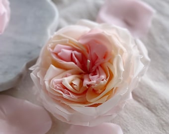 Handcrafted Beeswax Rose Candle, Slight Rose Scent
