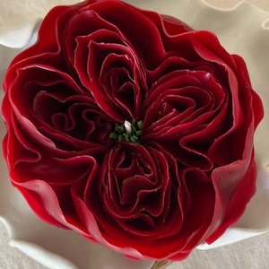 Red Rose Flower Candle I Beeswax Candles I Aesthetic Candles I Unscented candle I Gift candle l Home Decor l Rose candle