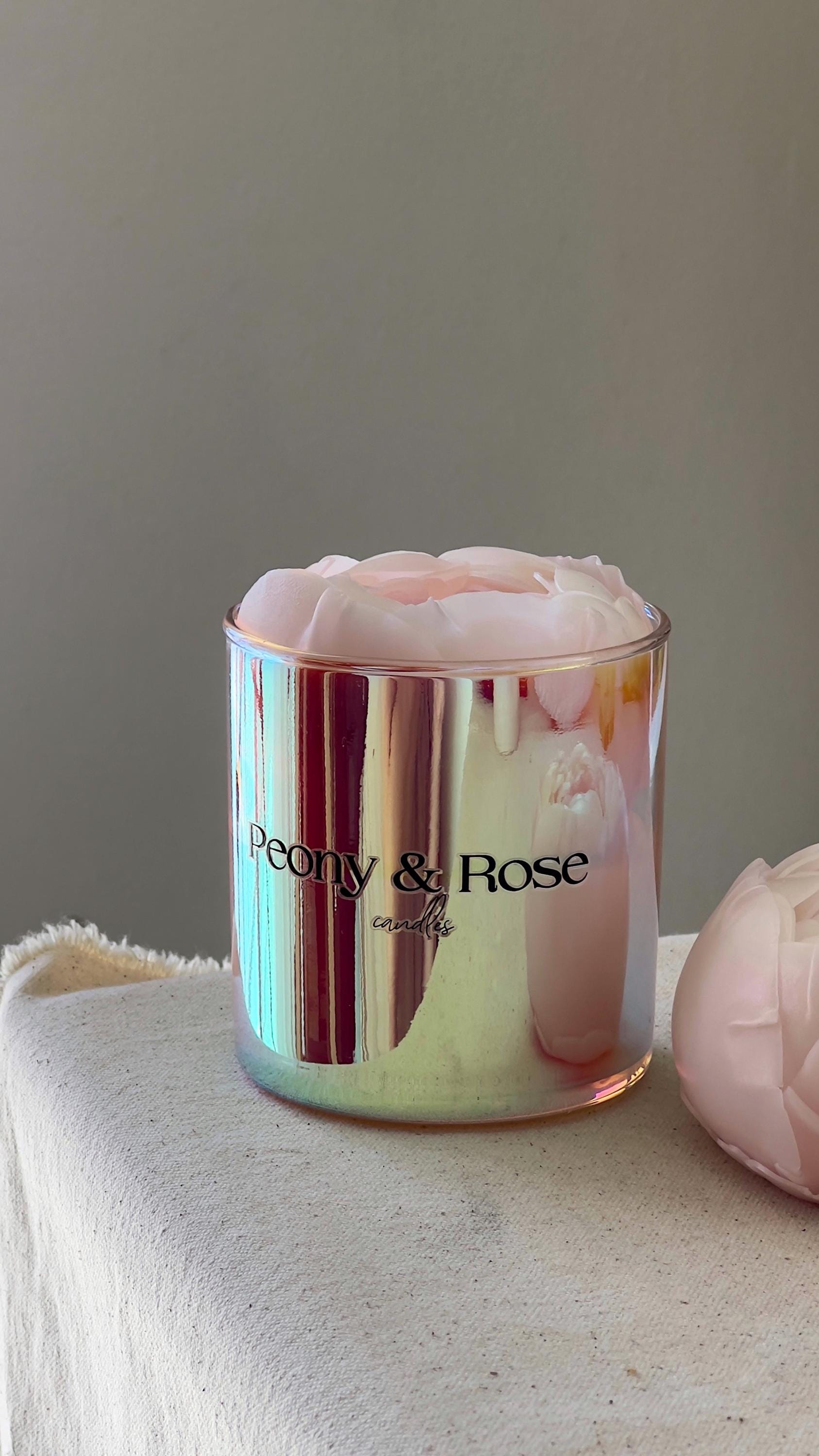 Candela Profumata In Cera Di Soia Vintage 255g - Note Floreali Di Rosa, Peonia, Fico E Vaniglia, In Vaso Di Vetro - 2
