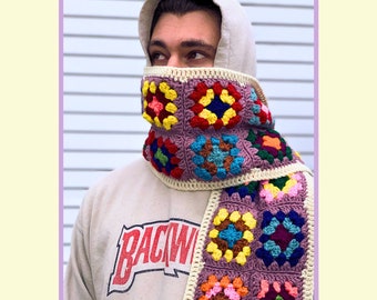 Granny Square Scarf- PDF pattern- DIGITAL PATTERN