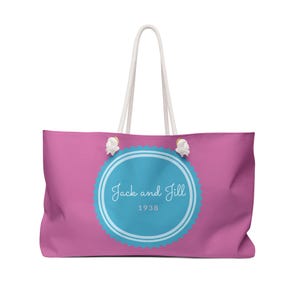 Jack und Jill of America, Inc. Weekender Bag, Overnight Bag, Travel Tote, Retro Duffle, Handgepäck- Hellrosa