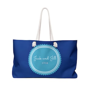Jack and Jill of America, Inc. Weekender Bag, Overnight Bag, Travel Tote, Retro Duffle, Handgepäck- Dunkelblau
