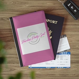 Pink and Green Ivy Passport Cover