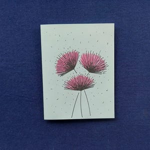 Conjunto exclusivo de 10 cartões de aquarela com flores silvestres feitos à mão, cartões comemorativos com design colorido de flores rosa, presente para amantes da natureza em qualquer ocasião