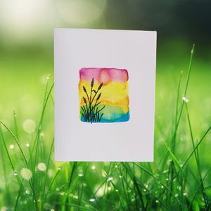 Moderne wenskaartenset met wilde bloemen voor alle gelegenheden, handgemaakte blanco binnenkant aquarelkaarten voor het verzenden van brieven, cadeaus en bedankbriefjes
