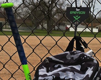 Baseball bag hanger for dugout