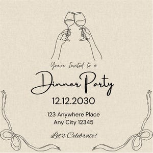 Vintage Dinner Party Invitation Template