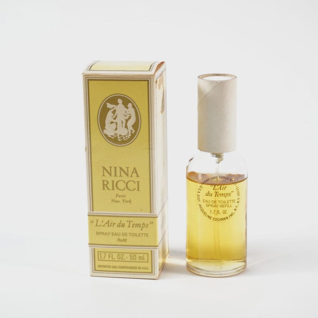 Vintage Nina Ricci L' Air Du Temps Spray Perfume 1.7 Fl 50 Ml