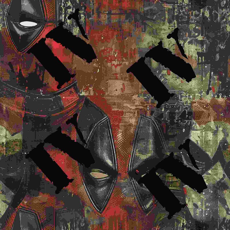 Deadpool Inspired Seamless Pattern SVG PNG 20 Files - Etsy