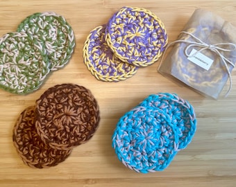 Crochet Car Coasters - Handmade Cotton Cup Holder Coasters, Pack of 2