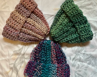 Gradient Crochet Beanie - Winter Hat