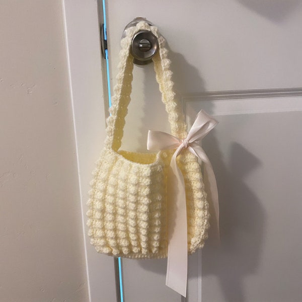 Coquette Crochet Ribbon Bag