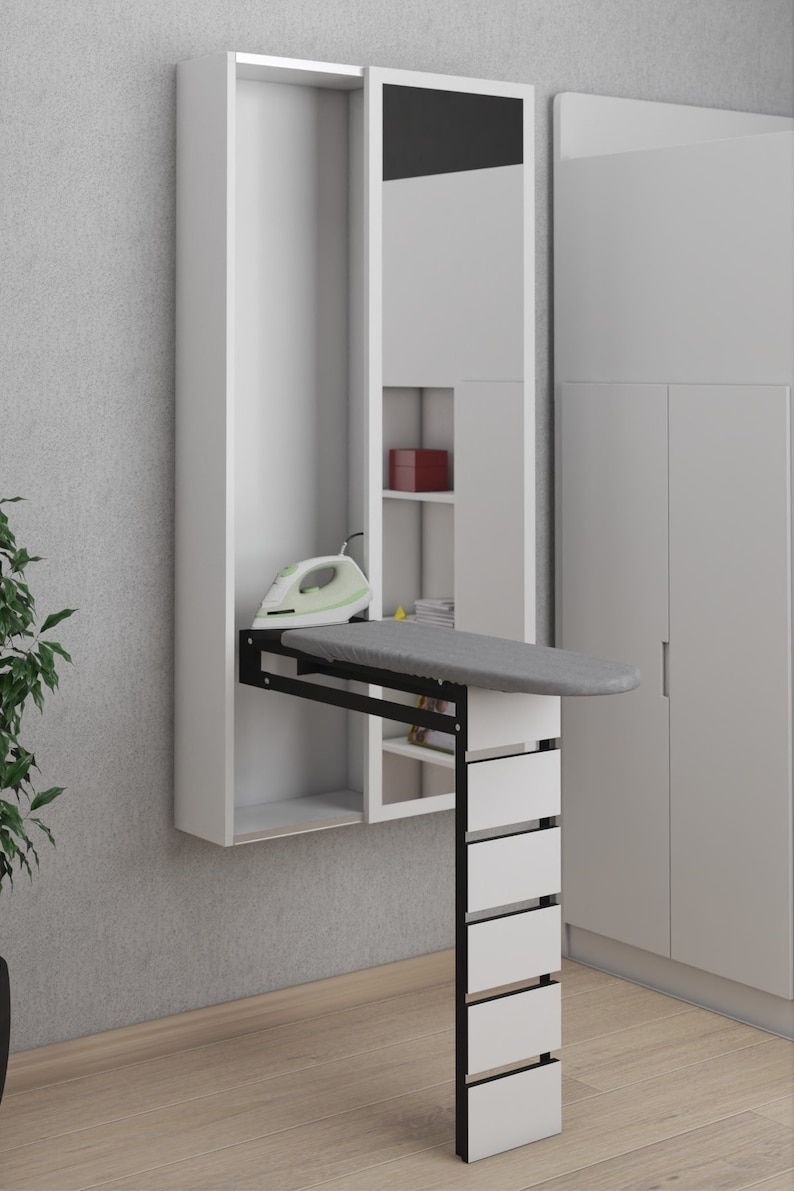 Folding Ironing Board Ironing Board With Mirrored Etsy Australia