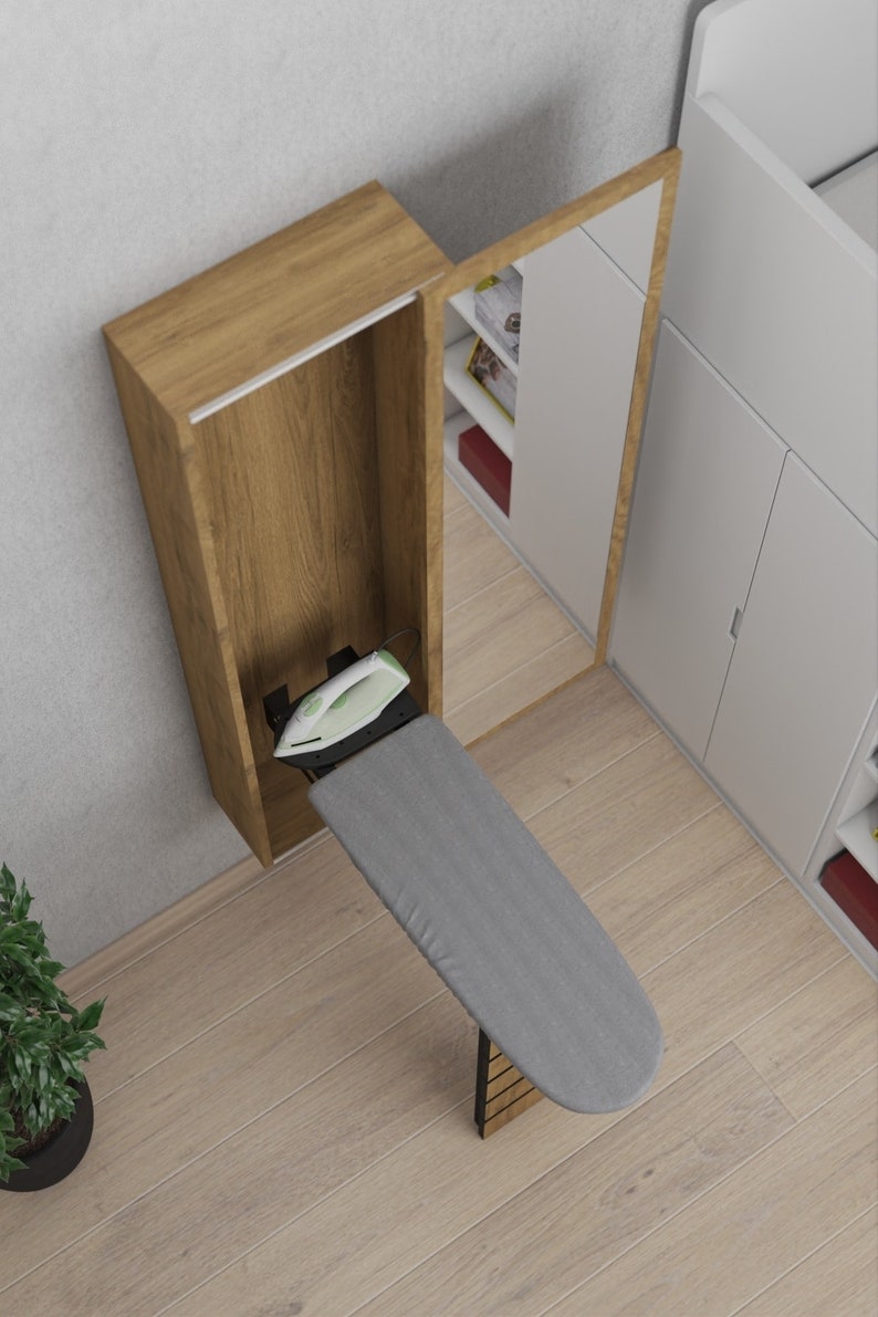 Folding Ironing Board Ironing Board With Mirrored Etsy Australia