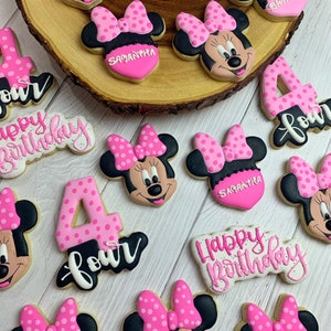 Mouse cookies, birthday cookies, custom cookies, kids birthday cookies, party favors