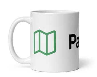 Taza con el logotipo de Pastmaps - Blanca