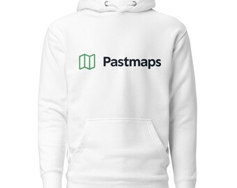 Sudadera con capucha con el logotipo de Pastmaps - Blanca