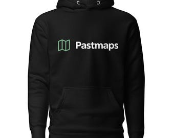 Sudadera con capucha con el logotipo de Pastmaps - Negra