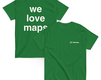 Camiseta Pastmaps "Nos encantan los mapas" - Verde