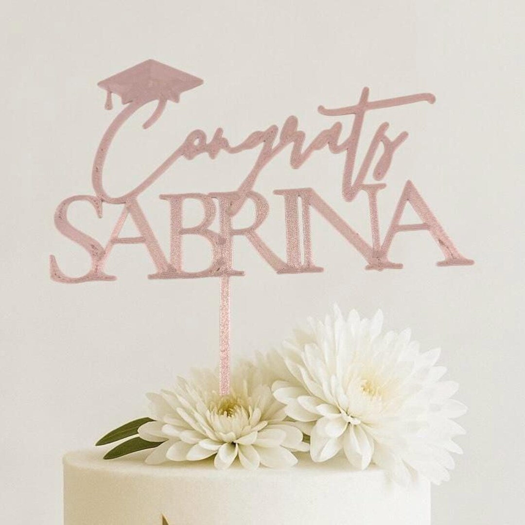 Personalized Graduation Cake Topper Congrats Grad Name Toppers — free download