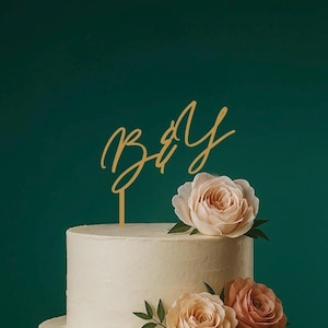 Wedding Cake Topper, First Name Initial Cake Topper, Personalized Cake Topper, Custom PLA Wedding Topper, Custom Cake Topper
