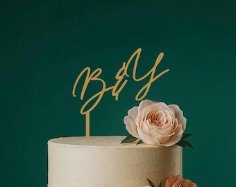 Wedding Cake Topper, First Name Initial Cake Topper, Personalized Cake Topper, Custom PLA Wedding Topper, Custom Cake Topper