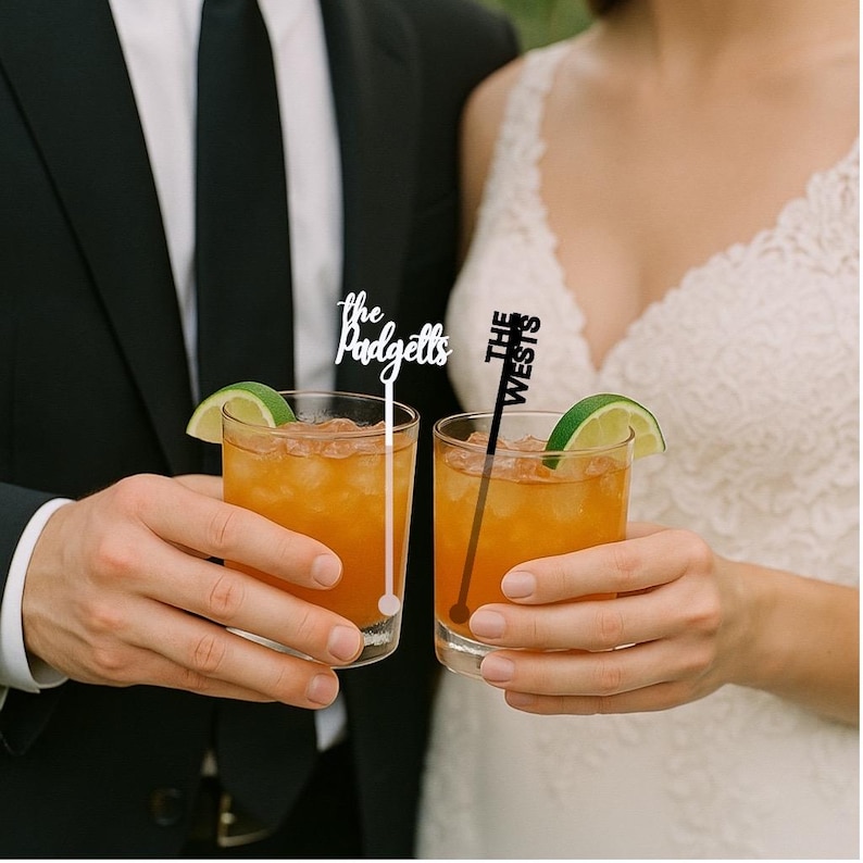Custom drink stir sticks personalized drink stirrers wedding cocktail accessories bride and groom drink sticks party swizzle sticks custom wedding bar decor unique drink stir sticks bachelorette drink stirrers initials name date engraved elegant drink stir sticks for parties events receptions custom plastic stirrers signature drink bar signs wedding details party favors custom drink accessories couples celebration cocktail hour décor reception drink stir sticks