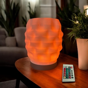 Cozy Table Lamp - Bedside Light - The Ripple Lamp by Delta Loom - Mood Lighting - Eco-Friendly - Trending light - Desk Lamp - Night Light