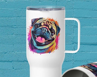Bicchiere Carlino isolato da 25 oz / Regalo Carlino / Cane Carlino / Vita Carlino / Presente Amante dei Cani / Regalo Divertente Carlino / Amante Carlino