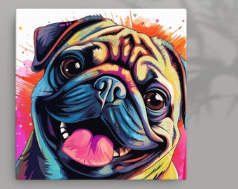 Hundeliebhaber Geschenk | Mops Wandkunst | Mops Geschenke | Mops Portrait | Küchendeko | Mops Kunstdruck | Mops Hund | Einweihungsparty Geschenk | Mops Liebhaber | Mops Mama