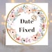 Date Fixed Cupcake Topper, Engagement Party Stickers (digital PDF) - Etsy