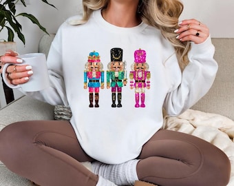 Vintage Nutcracker Christmas Sweatshirt, Trendy Holiday Shirt