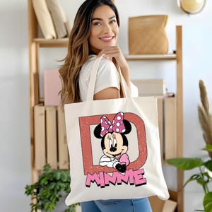Disney Tote Bag, Minnie Tote, Disney Vacation Bag, Disney Trip Tote Bag , Disney Birthday, Minnie Birthday Tote Bag