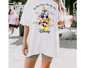 Komfort Farben Micky Maus & Freunde Tee, Vintage Disney Urlaub Shirt