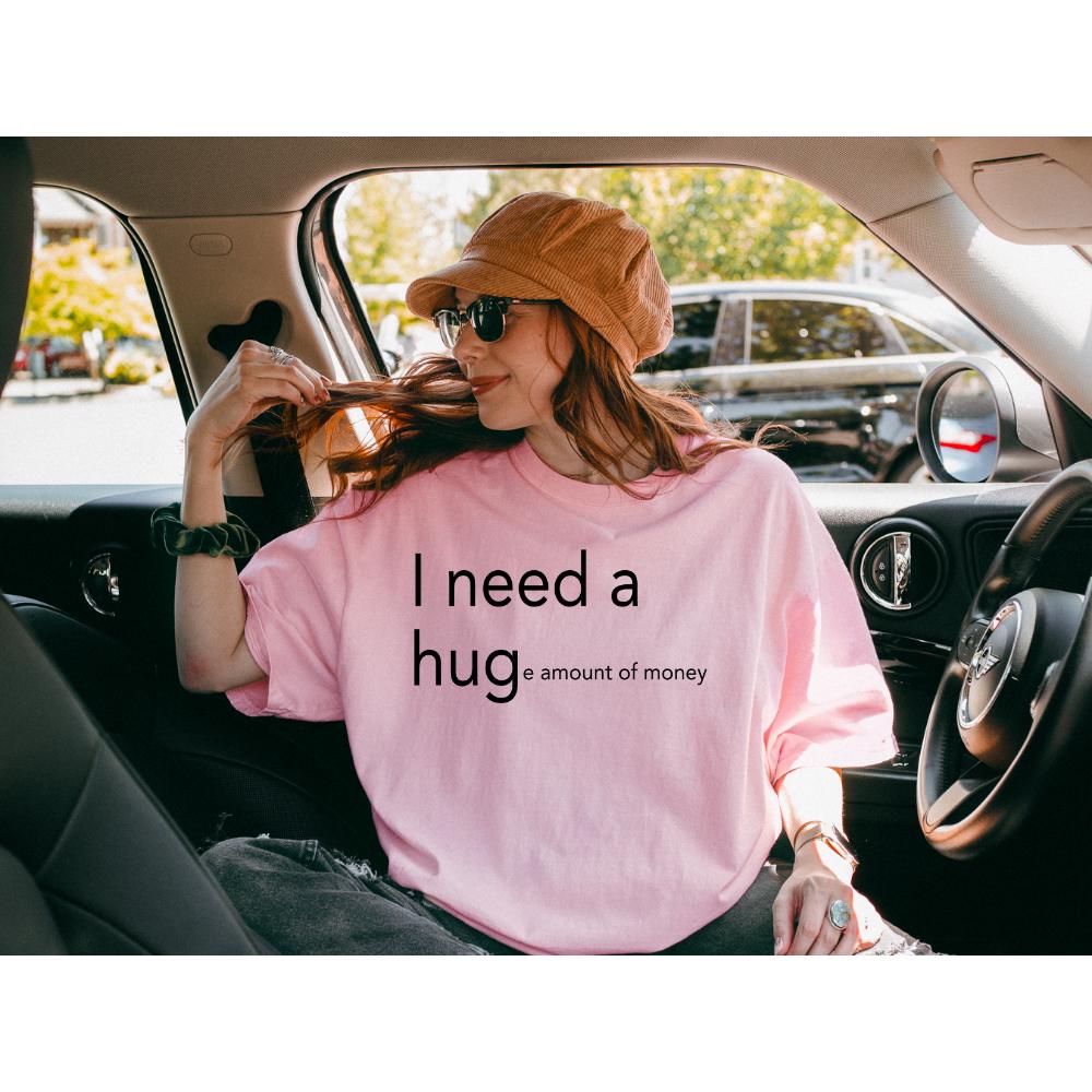 Comfort Colors Funny Money Hug T-Shirt - Minimalist Trendy Tee